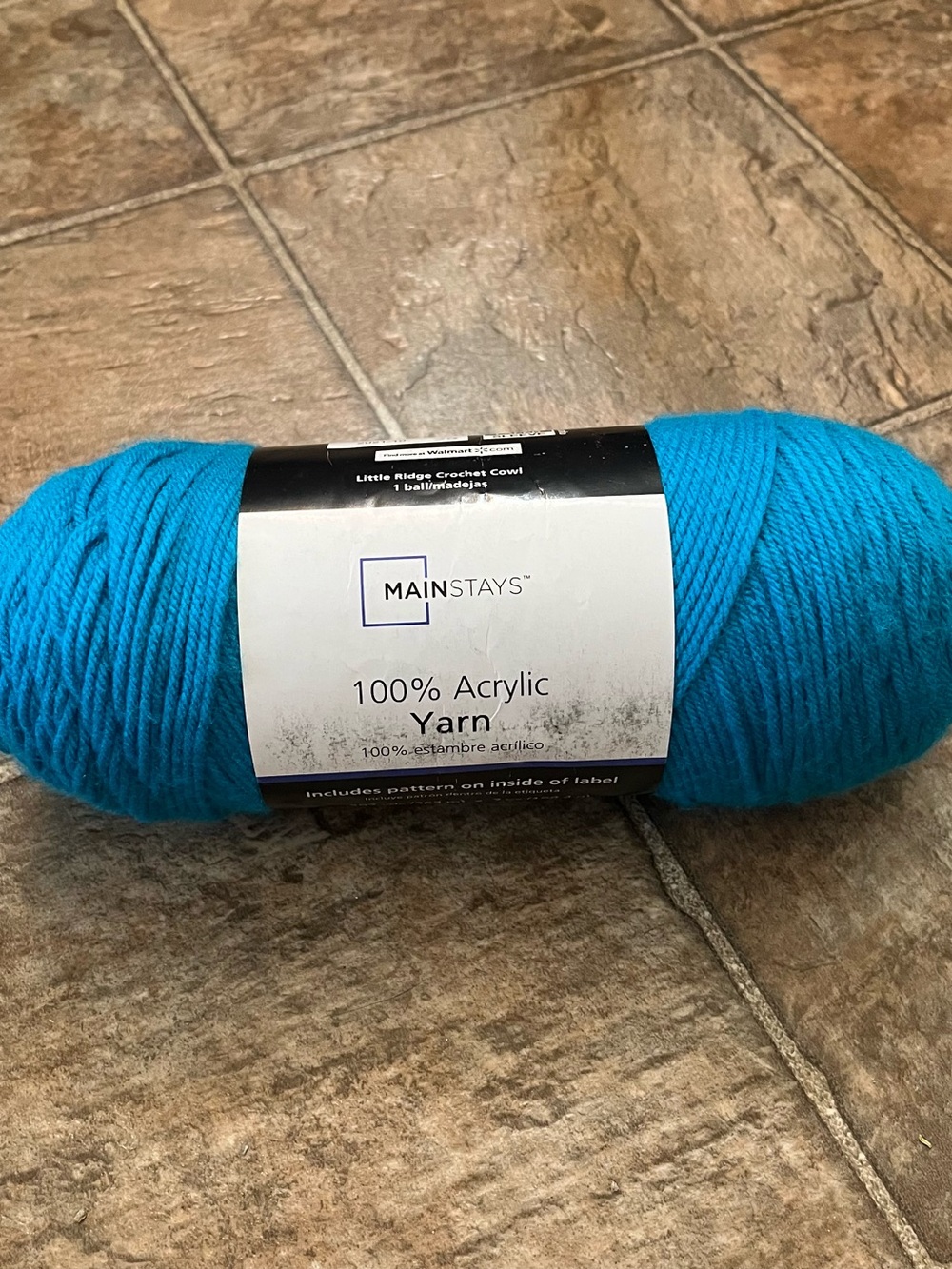 Mainstays Teal Acrylic Yarn NWT 7oz 397yds Walmart Brand